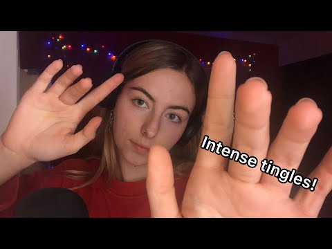 ASMR|| Touching your face ( Hand movements, mic brushing) INTENSE TINGLES!
