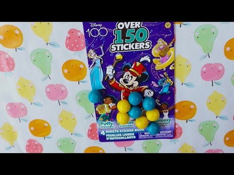 OVER 150 DISNEY STICKERS ASMR COTTONCANDY BUBBLE CHEWING GUM SOUNDS