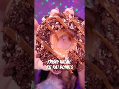 ASMR Eating Krispy Kreme Kit Kat Donuts, Brownie Batter, Filled, and Crunch #donuts #food #asmr