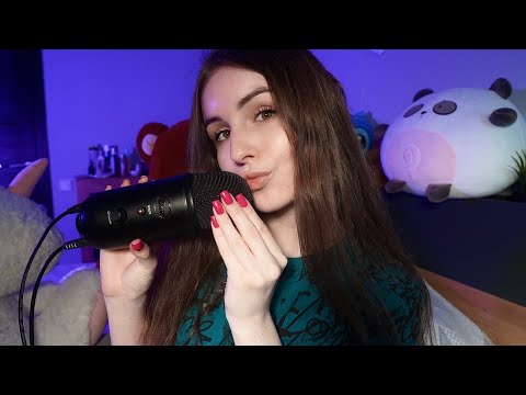 ASMR MOUTH SOUNDS & KISSES, FACE TOUCHING, FABRIC and MICRO SCRATCHING