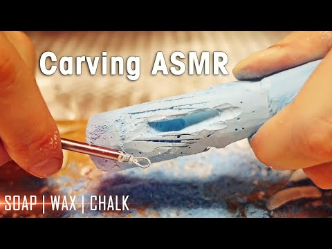 Carving in soap, chalk and wax ASMR