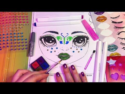 ASMR Makeup on Face Charts (Whispered)
