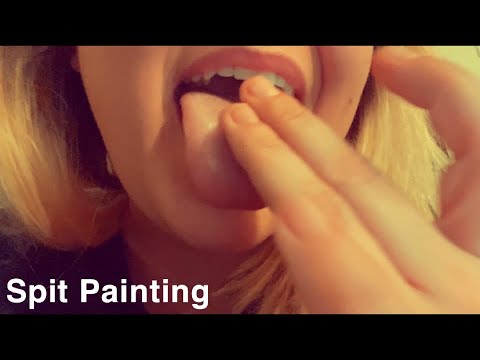 ASMR | sensitive spit painting right up in your face 👅✨
