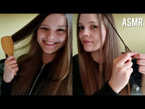 ASMR Hair Braiding and Brushing - Hair Scratching Braids (Real Person)