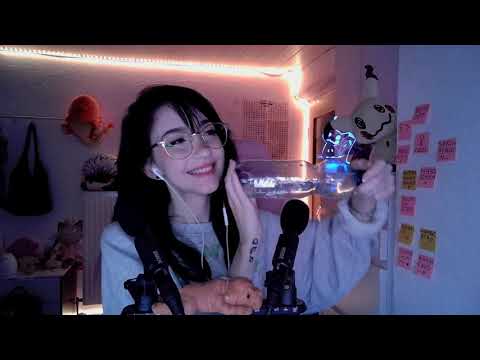 ASMR ☾ water bottle sounds: water flowing & plastic tapping | custom video :3