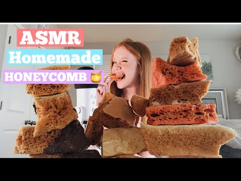 ASMR - Homemade Honeycomb | CRUNCHY mouth sounds