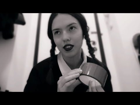 ASMR roleplay WEDNESDAY ADDAMS adhesive tape and electricity Cinematic ASMR