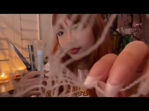 asmr removing your cobwebs (visual triggers and camera tapping)
