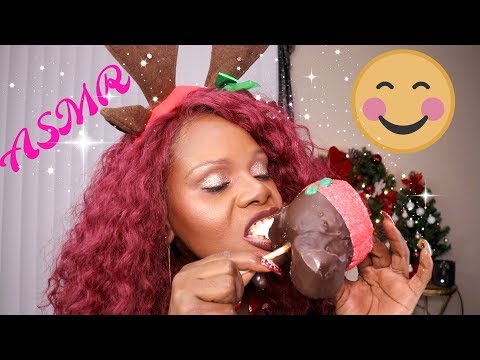 Rock Candy Apple ASMR Mouth Sound CLICKS TSK CRISP CRUNCH | Inaudible Whisper|