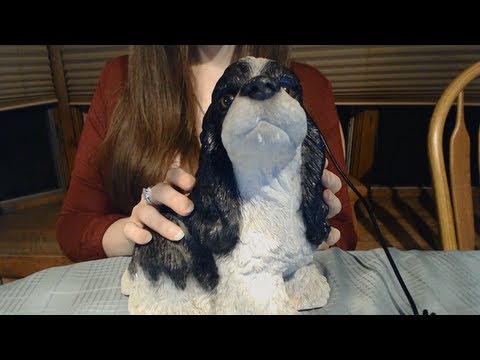 [ASMR] Binaural Scratching Stone Spaniel Dog Bank