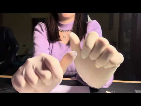 ASMR latex gloves + lotion sounds