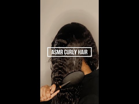 ASMR Curly hair brushing