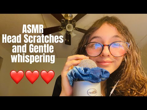 ASMR - Tingly head scratches w/ whispering