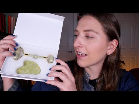 ASMR show & tell with random new things 👡📚🎁 (explaining, tapping, tracing, whispering)