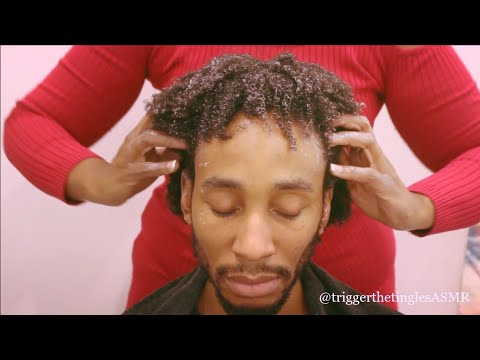 ASMR Scalp Scratch + Hair Moisturize | Conditioner Sounds | Men's Hair Play