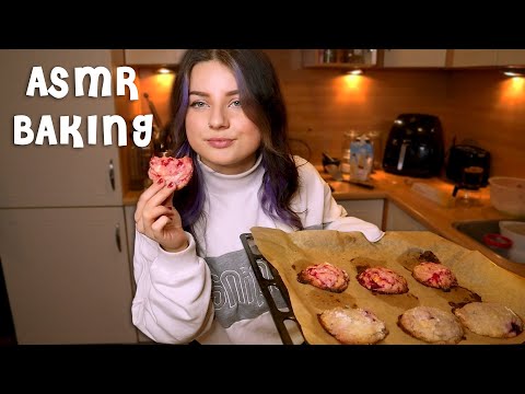 ASMR Cozy Homey Baking 💕 Valentine's Day Cookies 💕 Raspberry White Chocolate & Blueberry Lemon