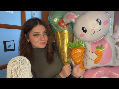 ASMR | Playing With Balloons and Foil Balloons | Spit Painting ASMR | Emoji Balloons 🎈