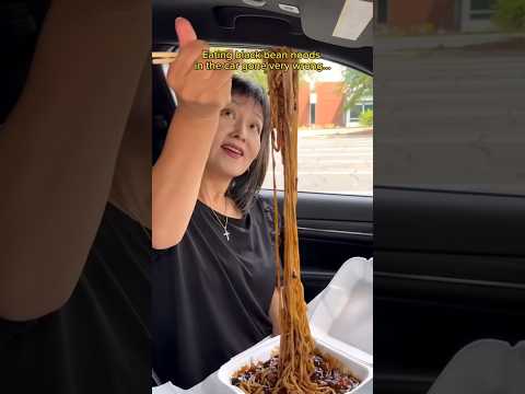 EATING BLACK BEAN NOODLES AND CHEESY CORN DOGS #shorts #viral #mukbang