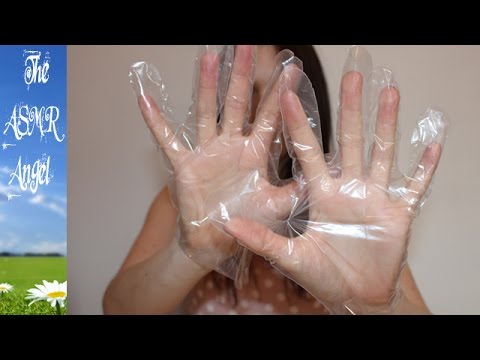 6 Minute ASMR Sounds - Playing with thin plastic gloves
