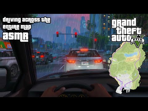 GTA ASMR 🌆 Driving You Across the ENTIRE Map of Los Santos 🌃 CLOSE Up Ear to Ear Whispers