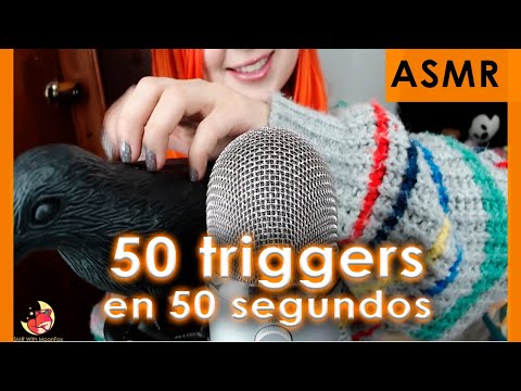 ASMR 50 TRIGGERS IN 1 MINUTE !! #shorts