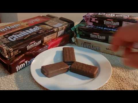 ASMR - Tim Tams - Australian Accent - Chewing Gum & Discussing Tim Tam Biscuits in a Quiet Whisper