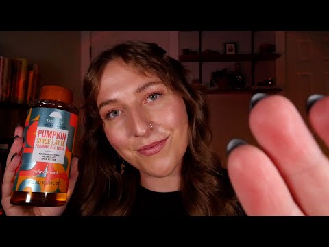 ASMR cozy fall facial 🍂🕯️ (personal attention & layered sounds)