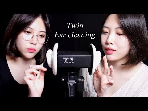 ASMR 쌍둥이 귀청소 [오르골BGM] Twin Ear cleaning (No Talking)