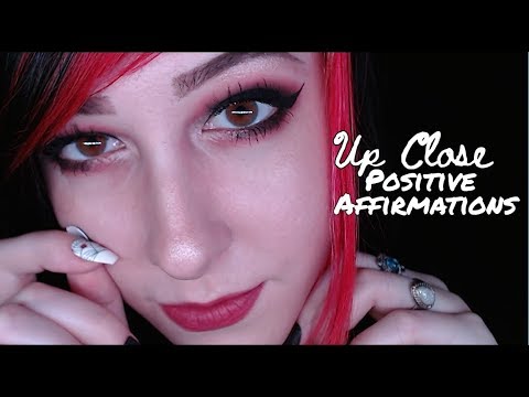 ASMR Close Up Positive Affirmations [Rain Sounds]