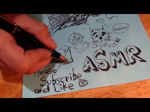 ASMR Drawing - Doodling  - Fountain Pen
