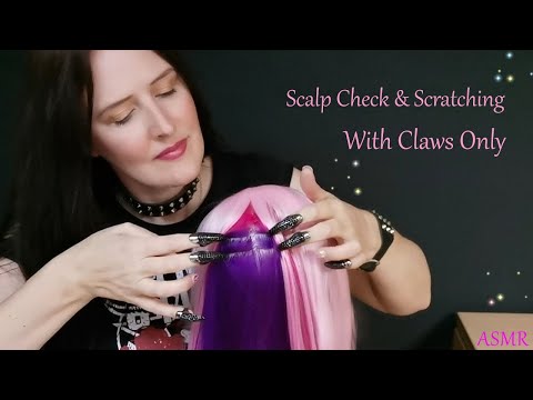 ASMR with Claws Only: Scalp Check & Scalp Scratching (Whispering)