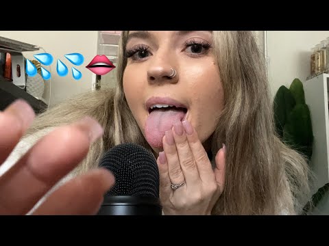 ASMR| An EXTRA Spitty,Painting On you (mouth triggers, wet hand licklng)