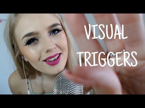 ASMR | Visual Triggers - Follow The Light, Face Brushing & Hand Movements (Whispered Trigger Words)