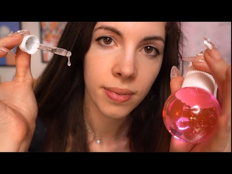 ASMR Friend Pampers You - Skincare Spa + Eyebrow Grooming (Layered Sounds)