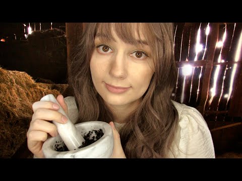 ASMR PEASANT GIRL PATCHES YOU UP ROLEPLAY (Personal Attention, Face Touching, Gender Neutral)