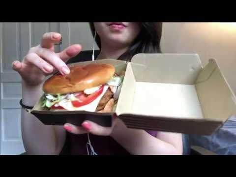 [ASMR] McDonald's Mukbang // Eating McDonald's Garlic Chicken Sandwich + Fries