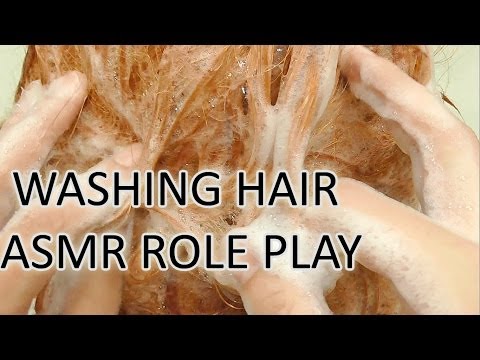 ASMR - Head Massage and Hair Washing Role Play. Binaural Ear to Ear whispers.