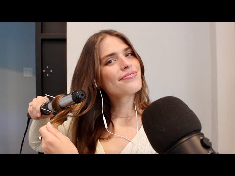 ASMR | Curling my hair for the first time in 10 years lol *whisper*