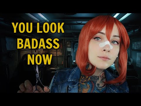 Space Pirate Makeover ASMR //futuristic sci-fi, soft spoken, face and hair touching