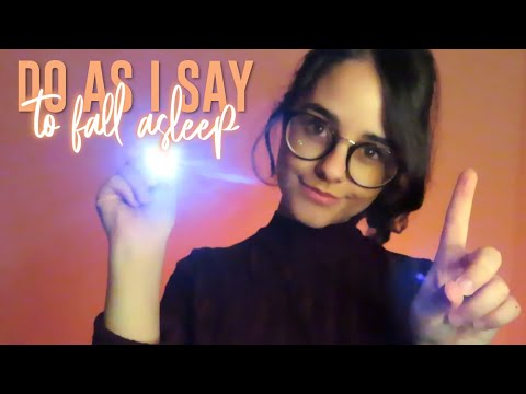 ASMR | Follow my SLEEP instructions 💤 Pay Attention for ADHD (light triggers + blinking)