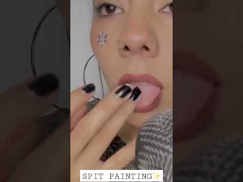 ASMR #mouthsounds #relax #spitpainting   Video completo en mi canal 🤍🤍
