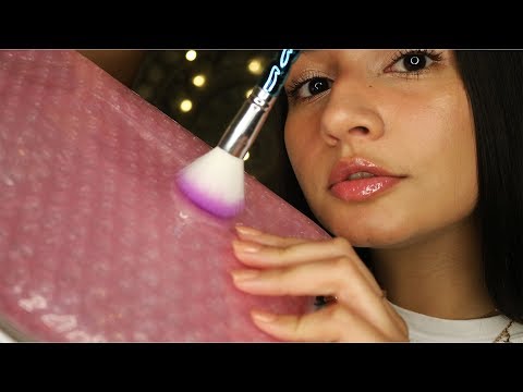 ASMR VERY UP CLOSE Brushing Sounds & Whispers *INTENSE Tingles*