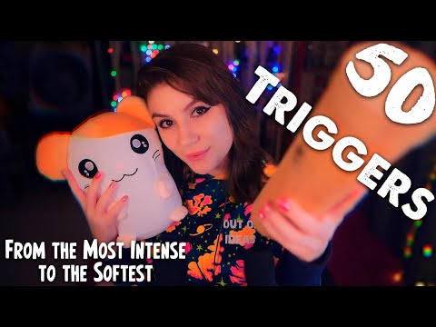 ASMR 50 Triggers in 25 Minutes - From the Most Intense to the Softest 💎 No Talking