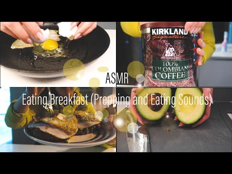 ASMR || Eating Breakfast w/ Coffee (No talking MUKBANG)