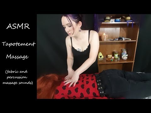 ASMR Tapotement Massage (fabric and percussion massage sounds)