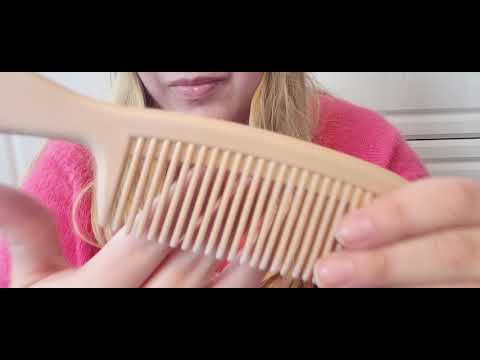 ASMR Brushing your hair ... Combing your hair & putting clips in your hair #sleep #asmr #relax