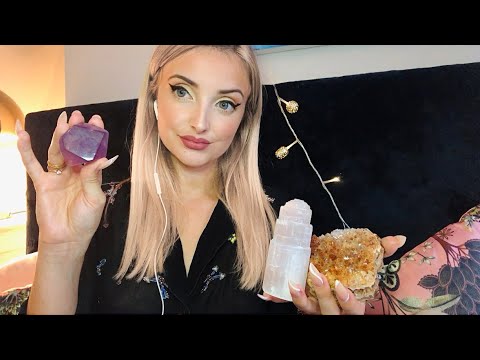 ASMR - LOFI TAPPING IN CRYSTALS WITH LONG NAILS, SUPER RELAXING