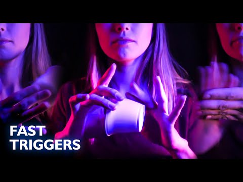 MY FIRST ASMR FAST AND AGGRESSIVE TRIGGERS NO TALKING, TAPPING, RUBBING, BRUSHING, SCISSOR AND +
