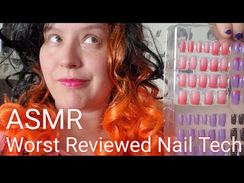 ASMR Worst Rated Nail Salon Technician 💅💅  #nails #asmr #calm #sleep #relaxation #asmrparody