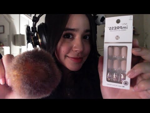 ASMR Doing Your Nails With Press Ons! (semi nail salon roleplay)